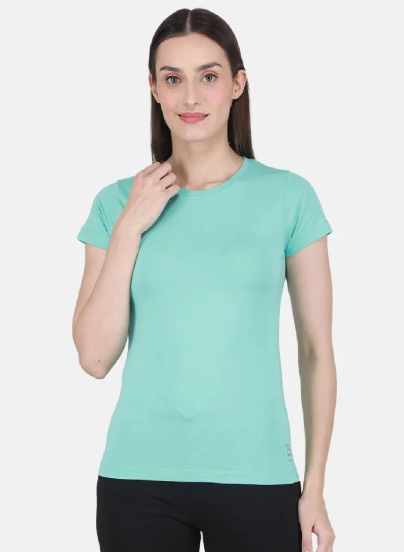 Referral Discount Rock-it Women Turquoise Blue Solid Top