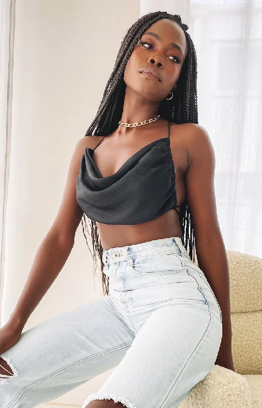 Weekend Deals to Make You Happy Lioness Born To Be Wild Crop Top Black
