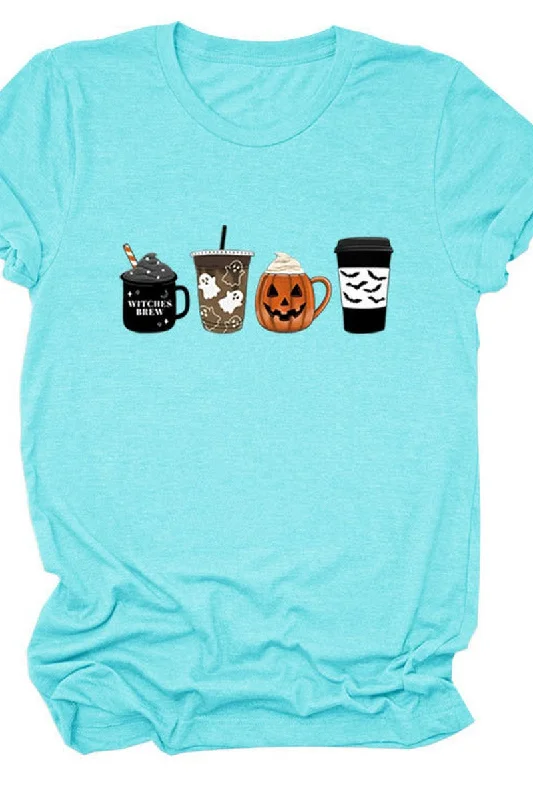 Weekend Bargains Await You WOMEN HALLOWEEN PRINTING SHORT SLEEVE T SHIRT