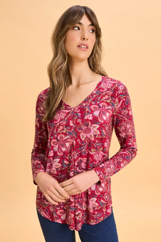 Price Rollback Pleat Front Jersey Top