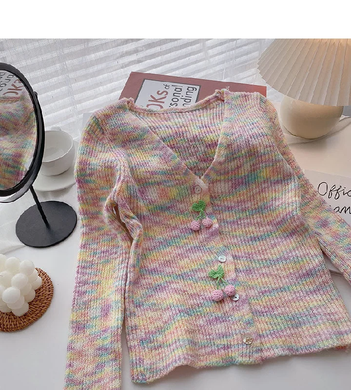 Shop the Weekend Away Korean slim warm long sleeve V-Neck Sweater Coat        S2530