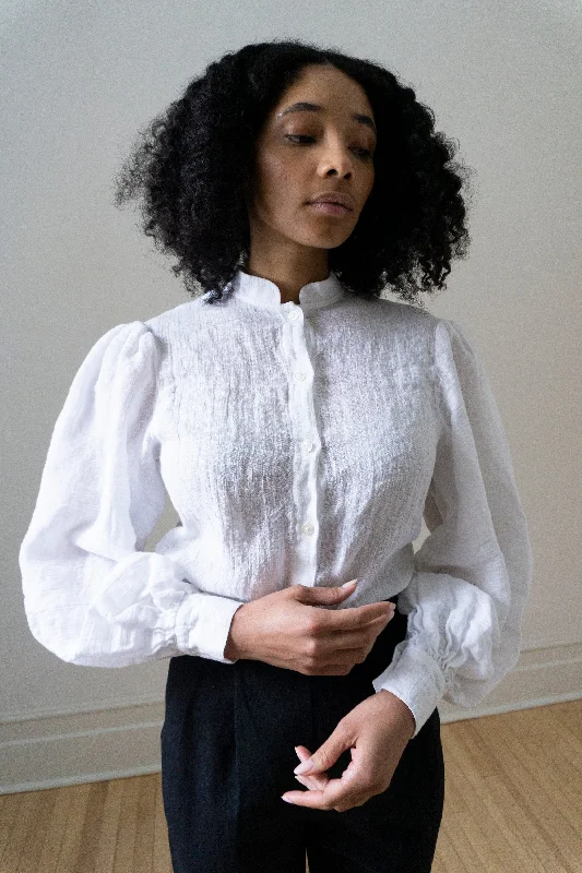 Major Savings Sibylle Linen Blouse - White