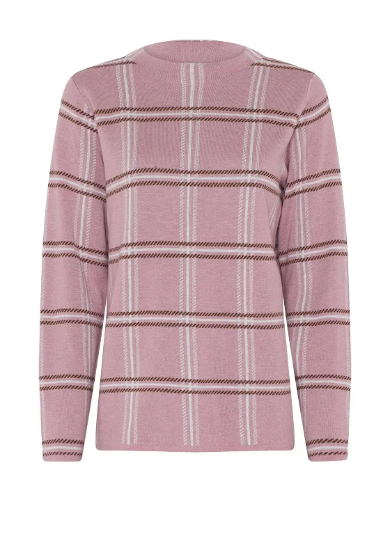 Doorbuster Deal Micha Tartan Knit Jumper, Pink