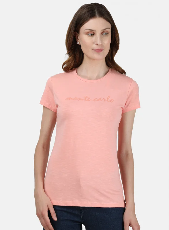 Pay Less Womens Baby Pink Printed Top