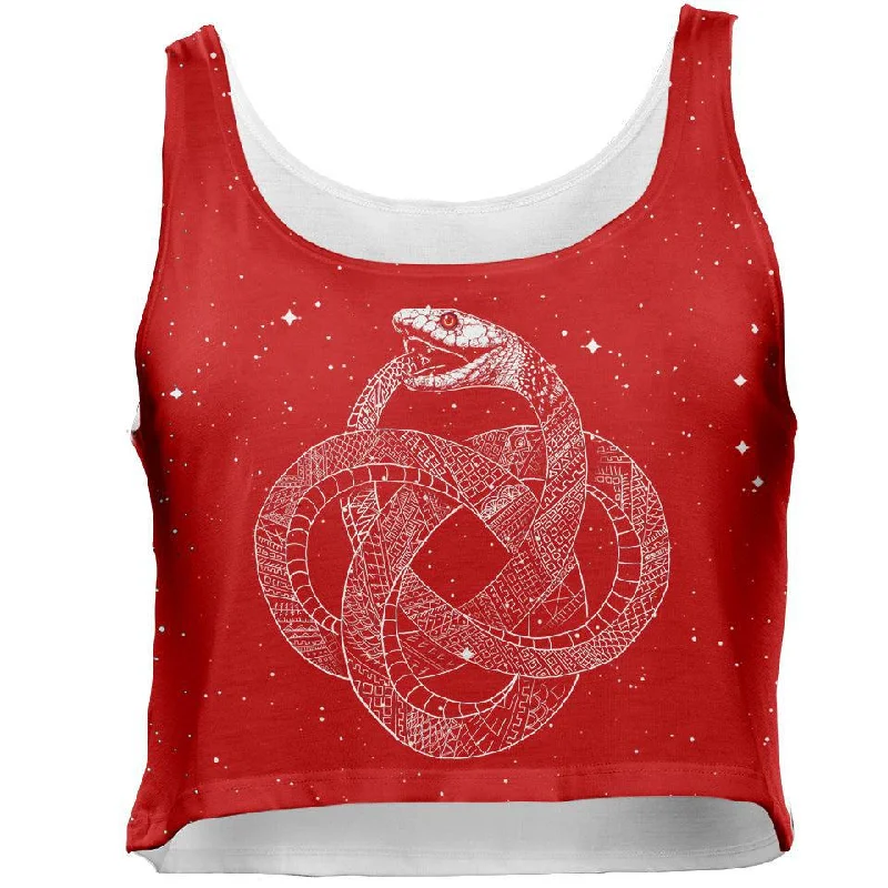 Year-End Sale Ouroboros Crop Top - Red Edition