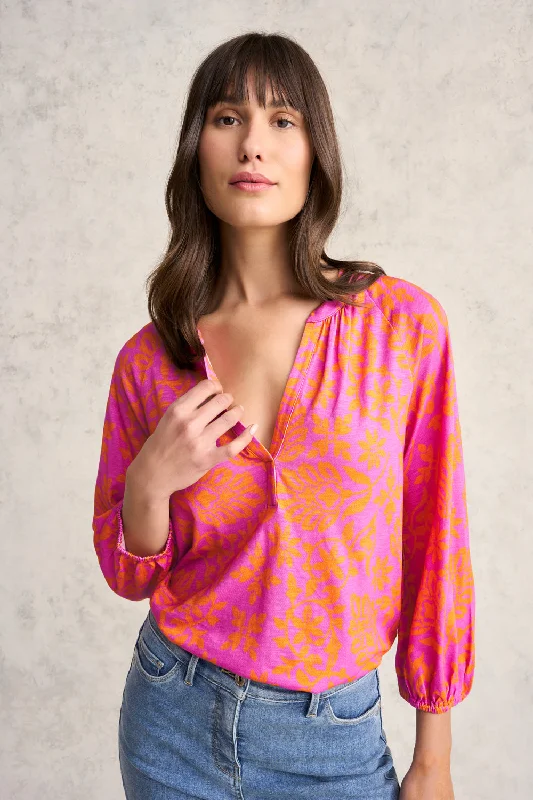 Lowest Price Printed Jersey Top - Pink & Orange Print