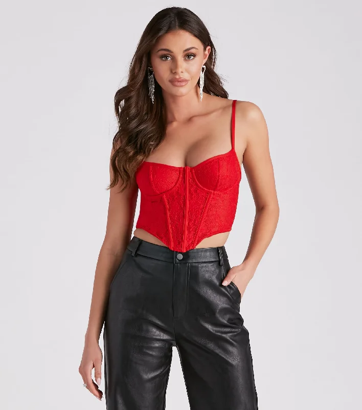 Extra Savings Desire For Lace Mesh Corset Top