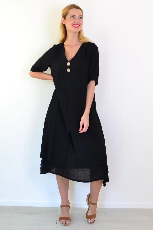 Special Discount Black Summer Tunic Dress