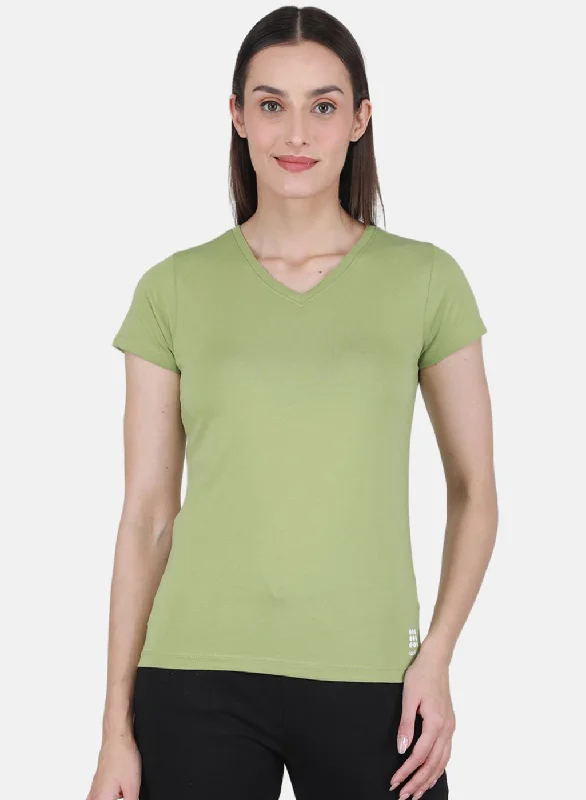 Midnight Madness Rock-it Women Green Solid Top