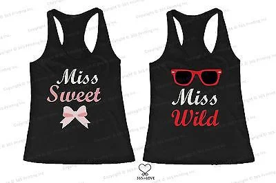 Inventory Reduction BFF Tank Tops Miss Wild and Miss Sweet Matching Shirts for Best Friends Inventory Reduction BFF Tank Tops Miss Wild and Miss Sweet Matching Shirts for Best Friends