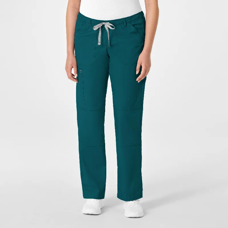Major Savings WonderWORK Women's Straight Leg Cargo Scrub Pant - Caribbean