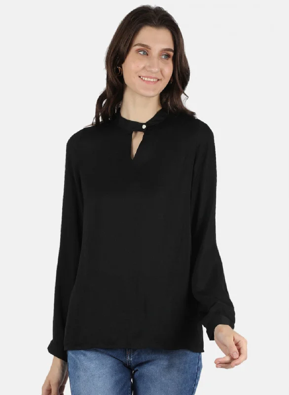 Limited Time Women Black Plain Top