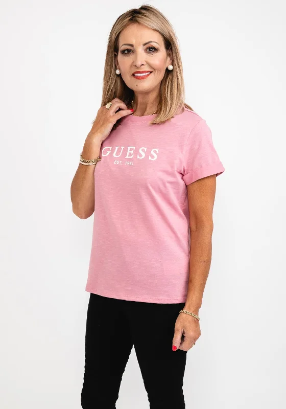 Overstock Sale Guess Womens Simple Graphic T-Shirt, Pink