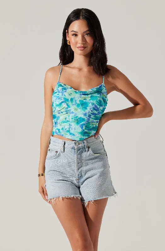 Don't Wait Tippi Cowl Neck Floral Top