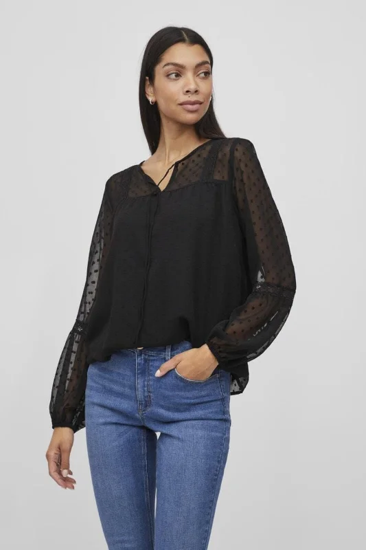 Extra Discount Vila - Viedee L/S Top - 4118703 Black