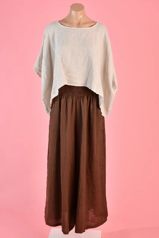 Fantastic Deals VLSP004 (24P154F) - AMALFI PANT - CHOCOLATE