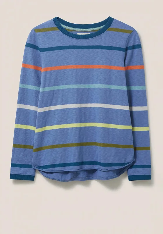 Weekend Offers That Thrill White Stuff Cassie Striped T-Shirt, Blue Multi