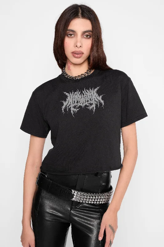 Super Bargain Requiem Cropped Cut-Off Tee