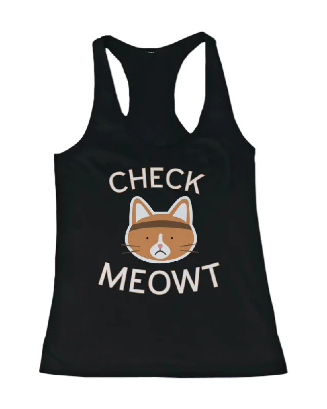 Exclusive Deal Cute Cat Design Tank Top – Chek Meowt - Cute Gym Clothes, Workout Shirts