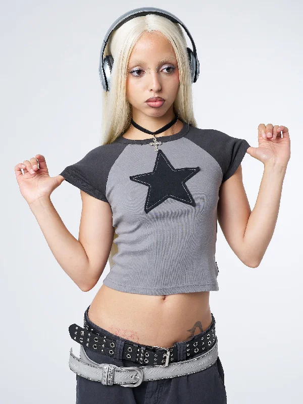 Weekend Bargains to Indulge In Starlight Grey Raglan Baby Tee