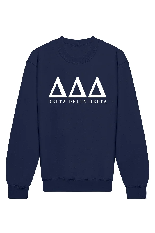 Clearance Sale Delta Delta Delta Letters Crewneck Sweatshirt