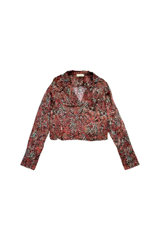 Quick Sale Nicholas - Snake Satin Top