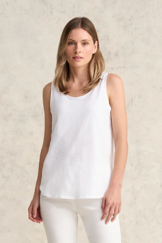 Savings Soar This Weekend Organic Cotton Tank - White