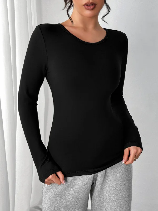 Clearance Items Round Neck Long Sleeve T-Shirt
