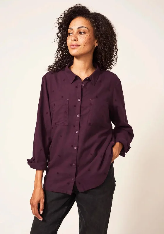 Exclusive Offers White Stuff Emilia Embroidered Shirt, Plum