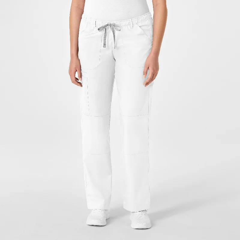 Price Slash WonderWORK Women's Straight Leg Cargo Scrub Pant - White
