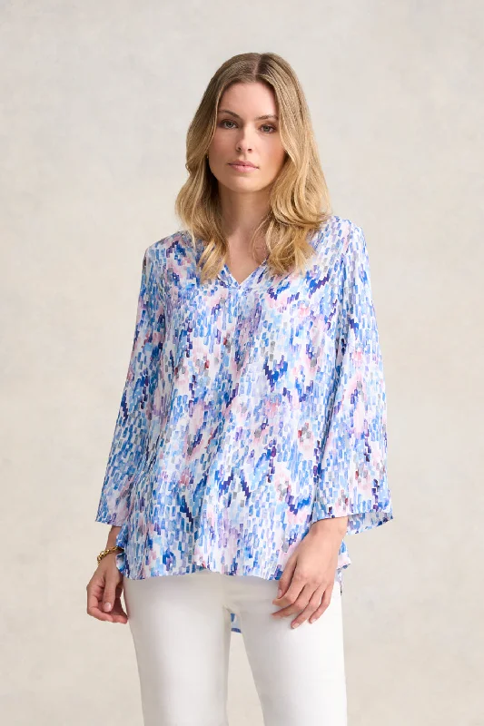 Weekend Savings Delight Swing Hem Tunic - Abstract Texture