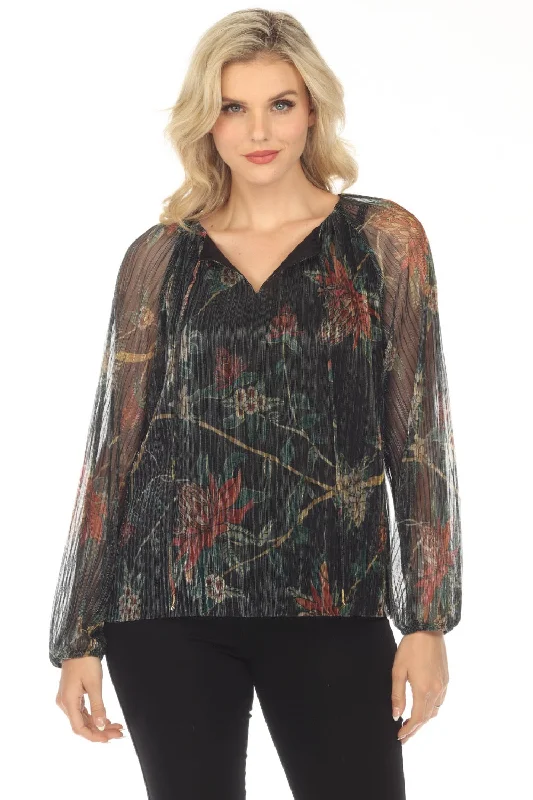 Exclusive Weekend Offers Inside Johnny Was Love Evelina Metallic Floral Long Sleeve Blouse L17223