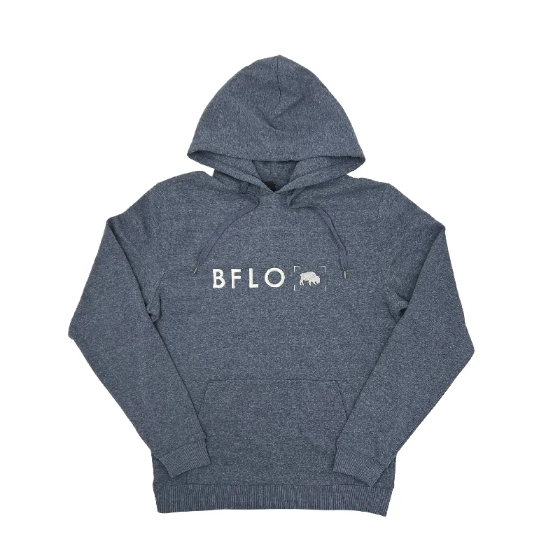 Weekend Bargains to Celebrate BFLO Embroidered Heather Navy Hoodie