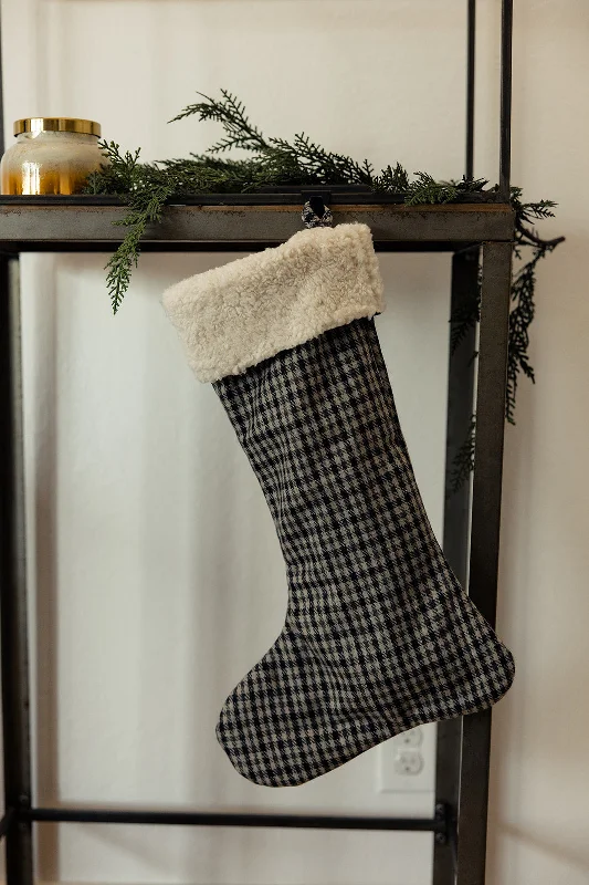 Weekend Bargains Just for You Mistletoe Woven Wool Blend Stocking