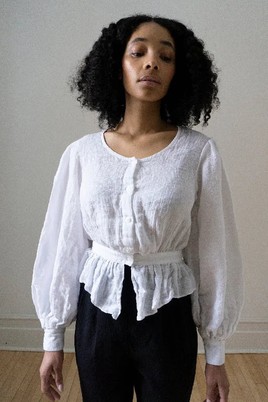 Weekend Deals That Sizzle Celeste Linen Blouse - White