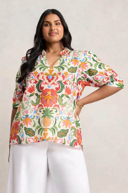 Exclusive Offer Ruffle Collar Blouse