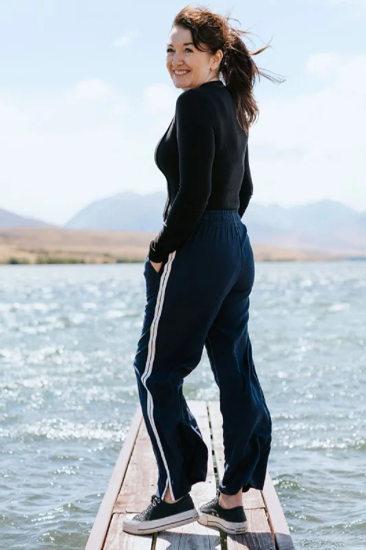 Weekend Discounts to Enjoy Moke Indiana Wide Leg Pants - Navy
