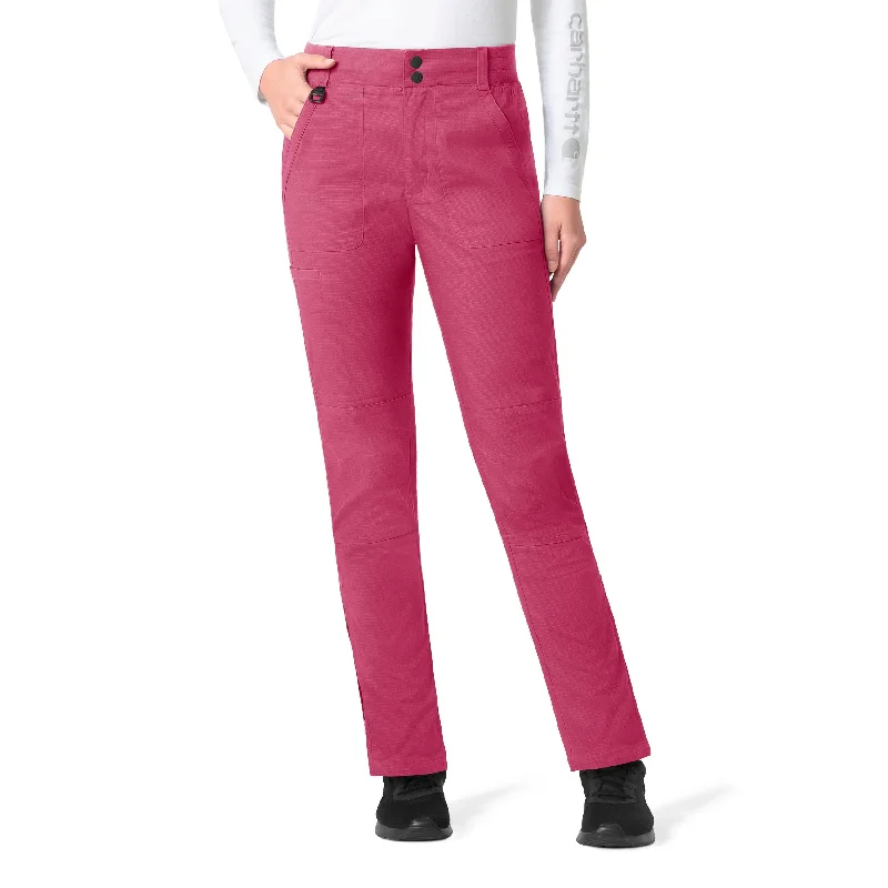 Weekend Savings Extravaganza Carhartt Rugged Flex Ripstop Women's Utility Cargo Scrub Pant - Fuschia Red