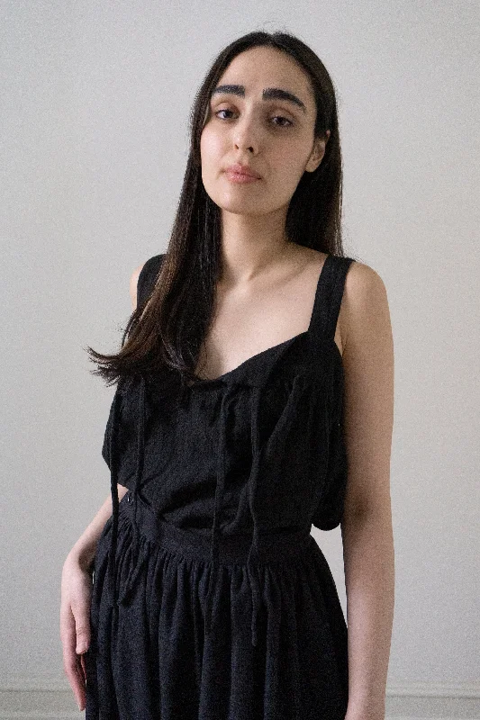 Weekend Savings Extravaganza Claude Linen Top - Black