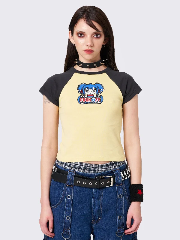 Steals and Deals Go to Hell Raglan Baby Tee