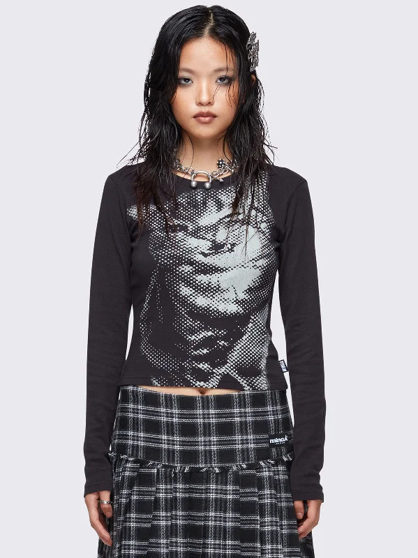 Weekend Savings Spectacular Pixel Kitty Black Top