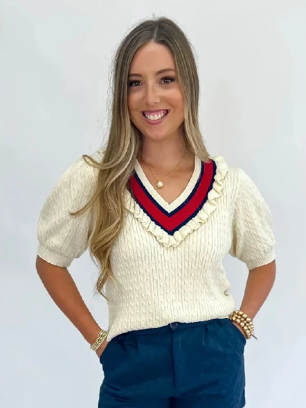 Weekend Specials to Cherish Simply Radiant V-Neck Sweater Top