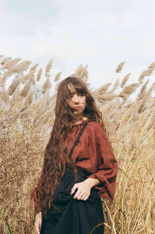 Weekend Specials You Can't Miss Sycamore Linen Shirt- Dark Pomegranate