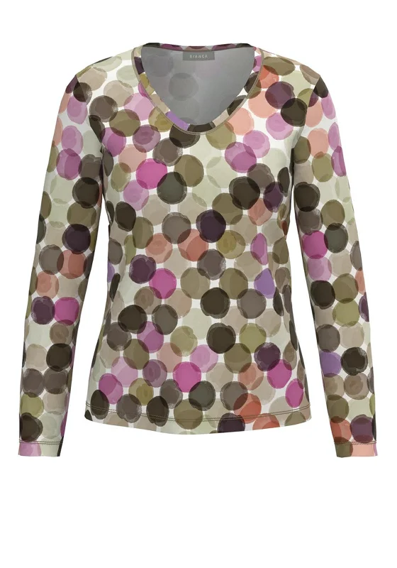 Savings Alert Bianca Magret Long Sleeve T-Shirt, Beige Multi