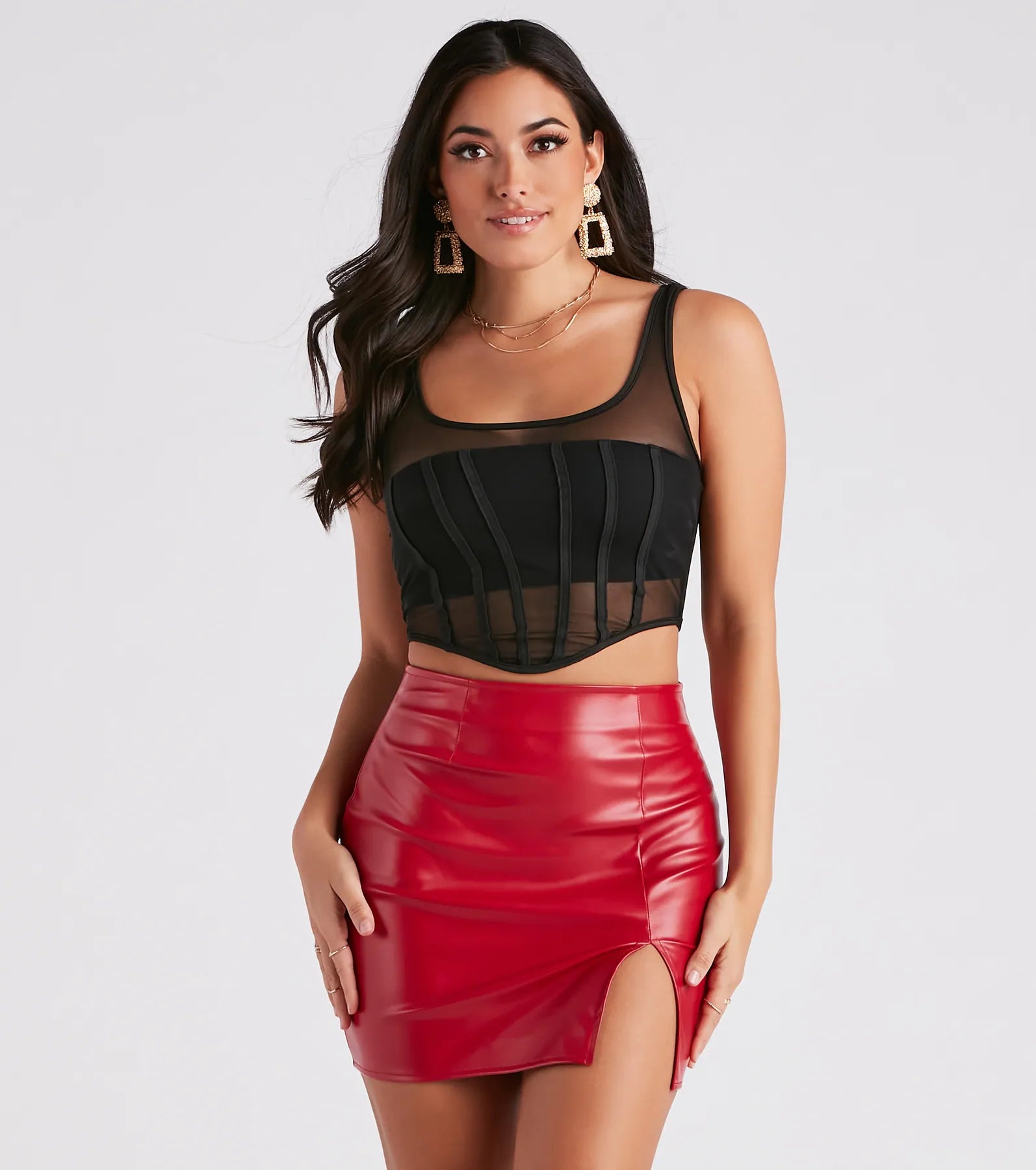 Limited Stock Night Out Mood Sheer Bustier Top