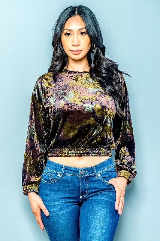 Buy Now Round Neck Long Sleeve Crop Sweater  (G3030-VL38)