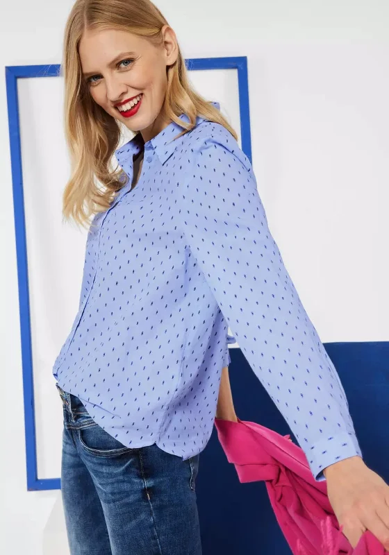 Discount Mania Street One Embossed Detailed Shirt, Blue