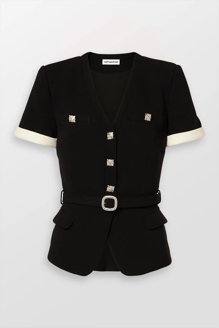 Midnight Sale Crepe Contrast Top