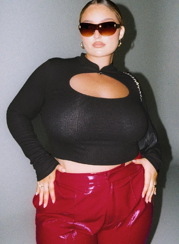 Sneak Peek Sale Carenza Top Black Curve