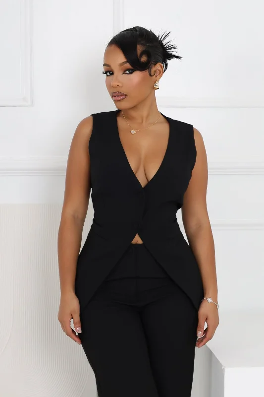 Limited Quantity Amilia Woven Tailored Vest Top